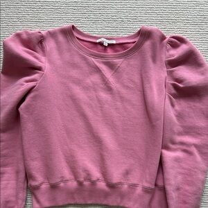 Rebecca Minkoff  Pink Puff Sleeve Sweatshirt